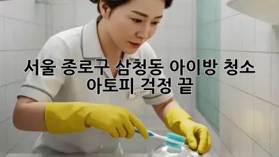 서울 종로구 삼청동 아이방 청소, 아토피 걱정 끝!