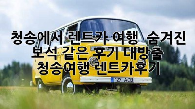 청송에서 렌트카 여행?! 🚗💨 숨겨진 보석 같은 후기 대방출! #청송여행 #렌트카후기
