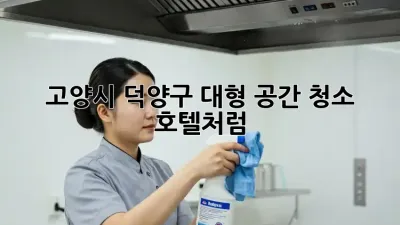 고양시 덕양구 대형 공간 청소✨ 호텔처럼!