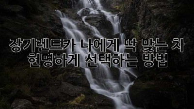 장기렌트카: 나에게 딱 맞는 차, 현명하게 선택하는 방법